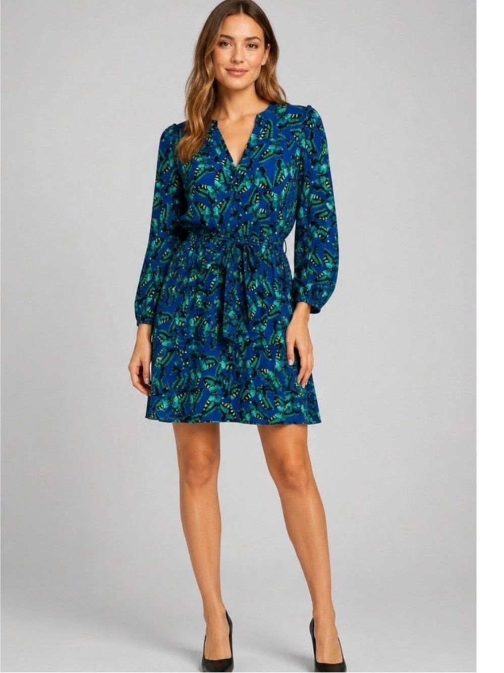 Anthropologie Maeve Pippa Butterfly Print Mini Dress